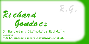 richard gondocs business card